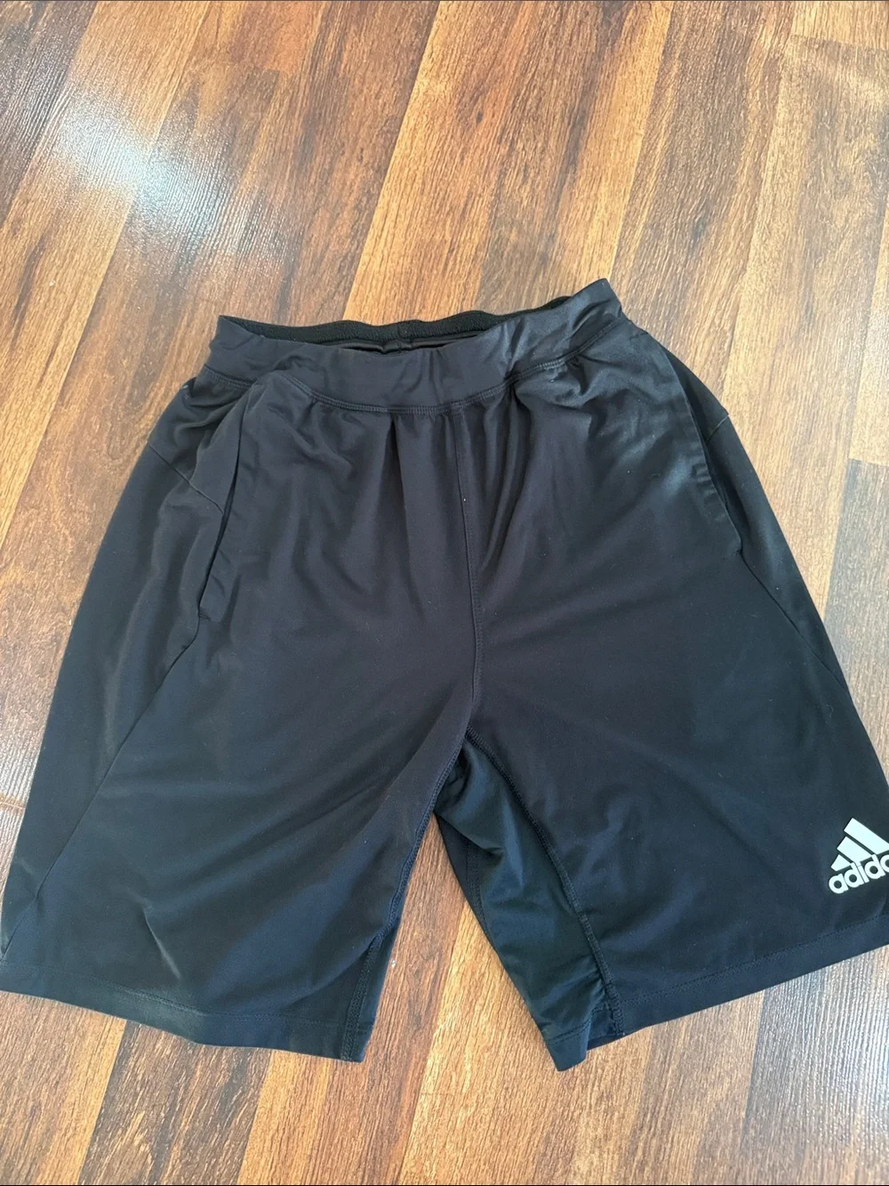 adidas Men’s Black Athletic Training Shorts with Logo